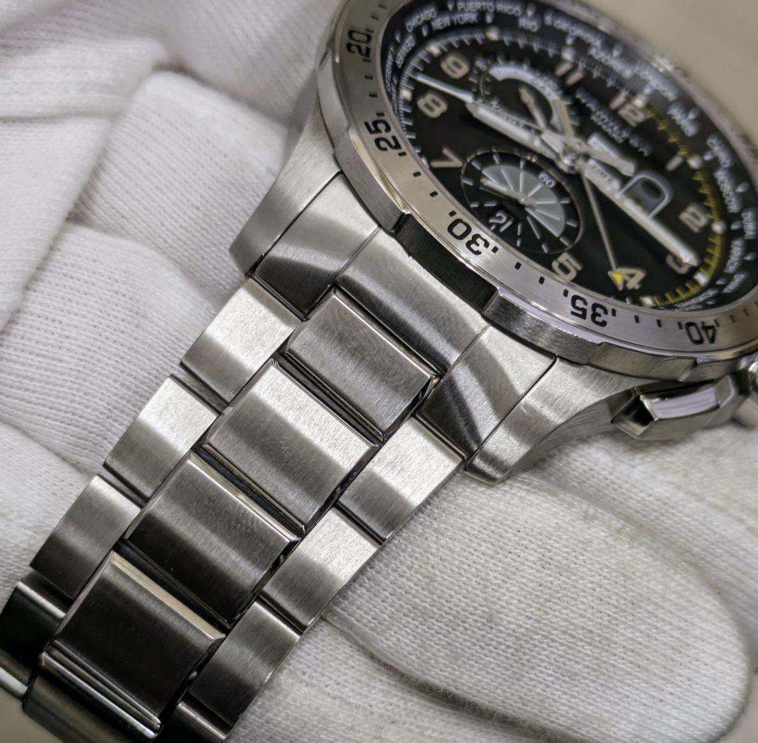 美品　ハミルトン H767140 カーキ アビエーション ワールドタイマークロノ