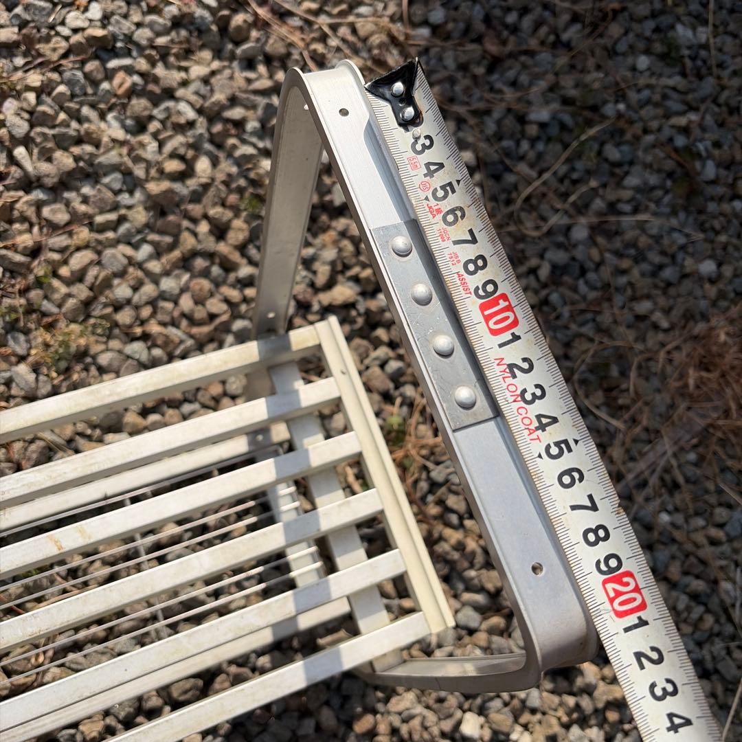 HOKUSEIアルミ製 キッチン吊り棚　昭和レトロ　２段　網棚　ホクセイ