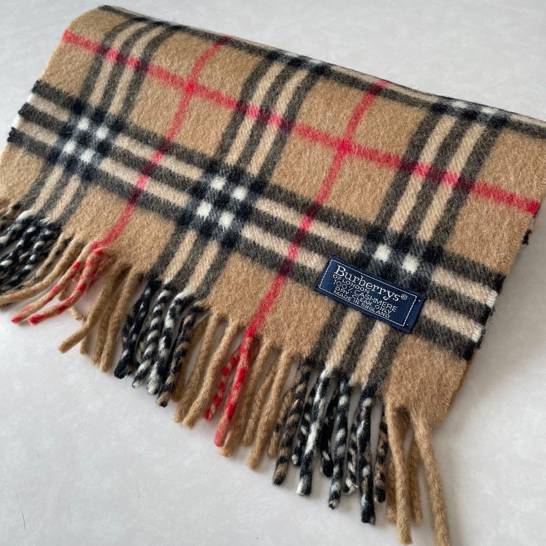 【美品】Burberrys バーバリー　ノバチェック カシミヤ100% マフラー