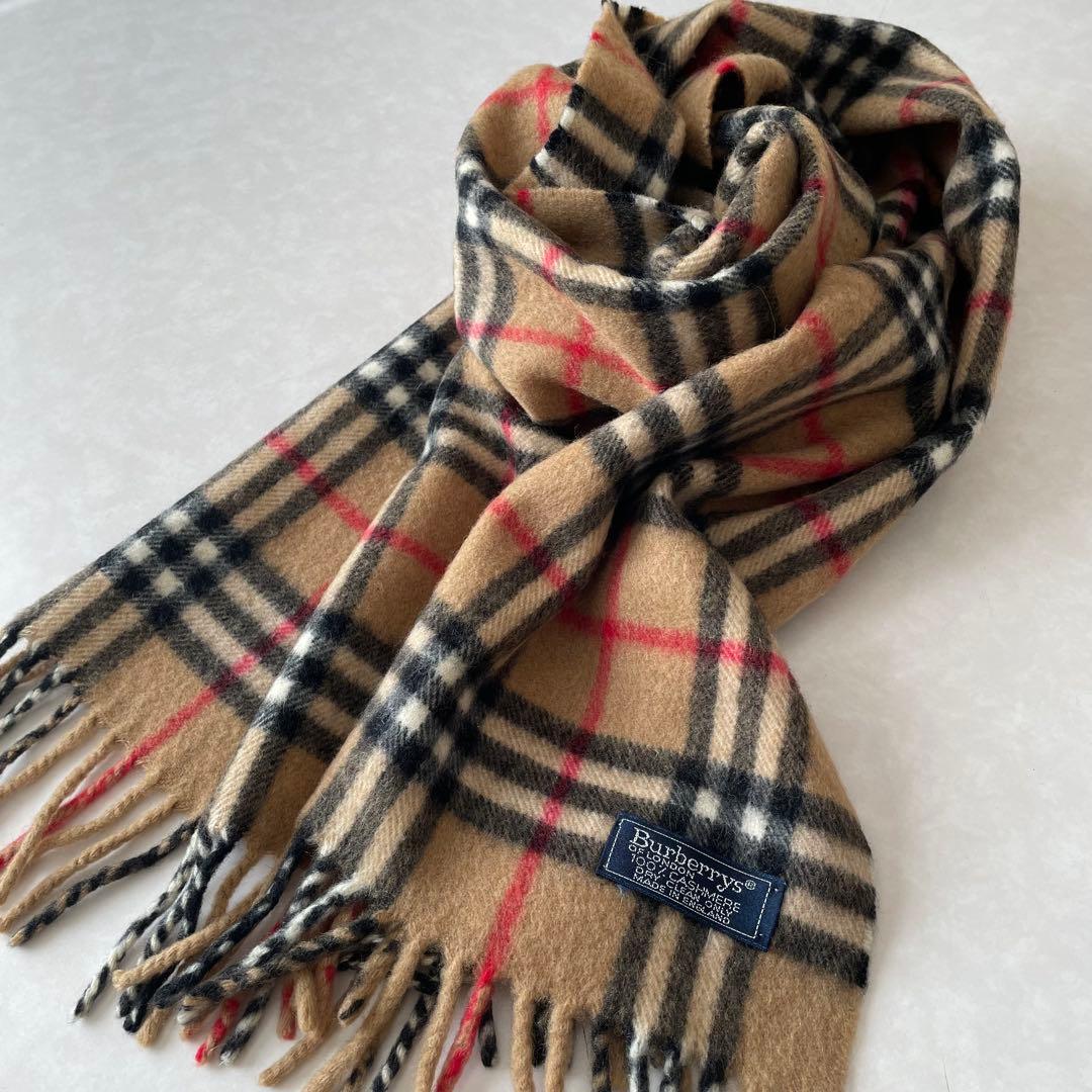 【美品】Burberrys バーバリー　ノバチェック カシミヤ100% マフラー