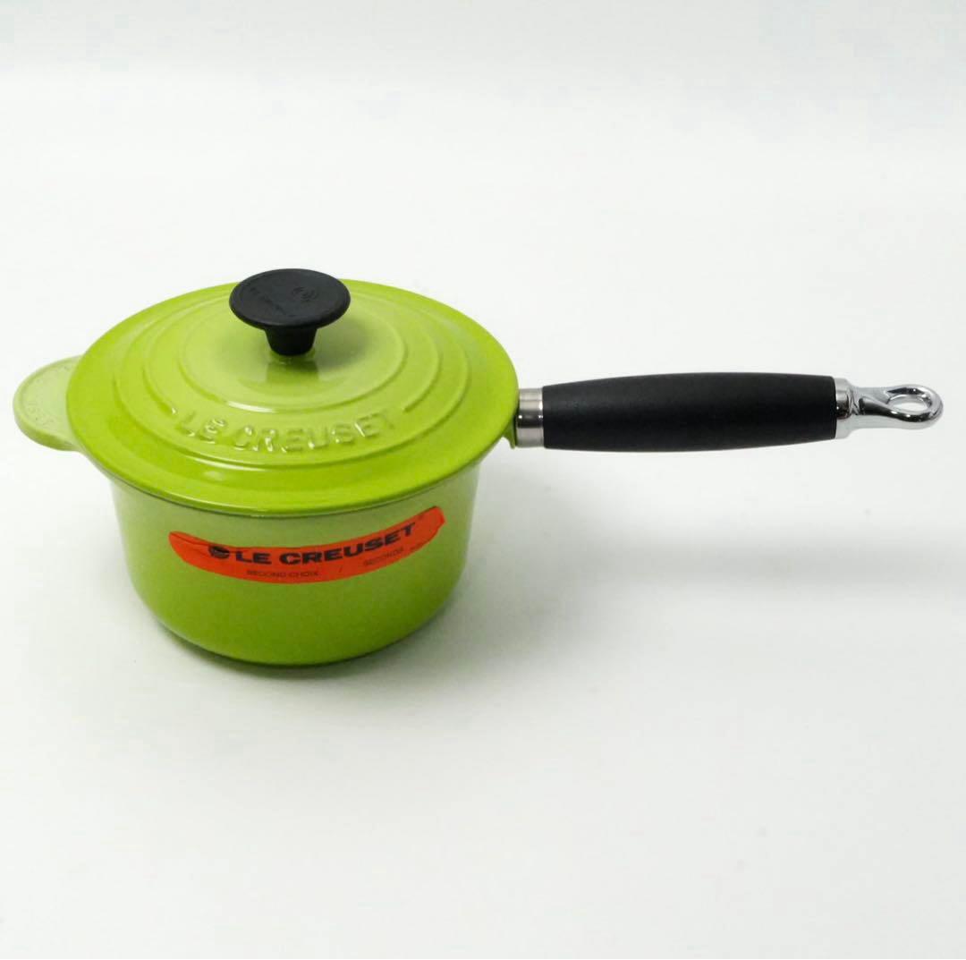 【美品】LE CREUSET　ソースパン　フルーツグリーン　16cm