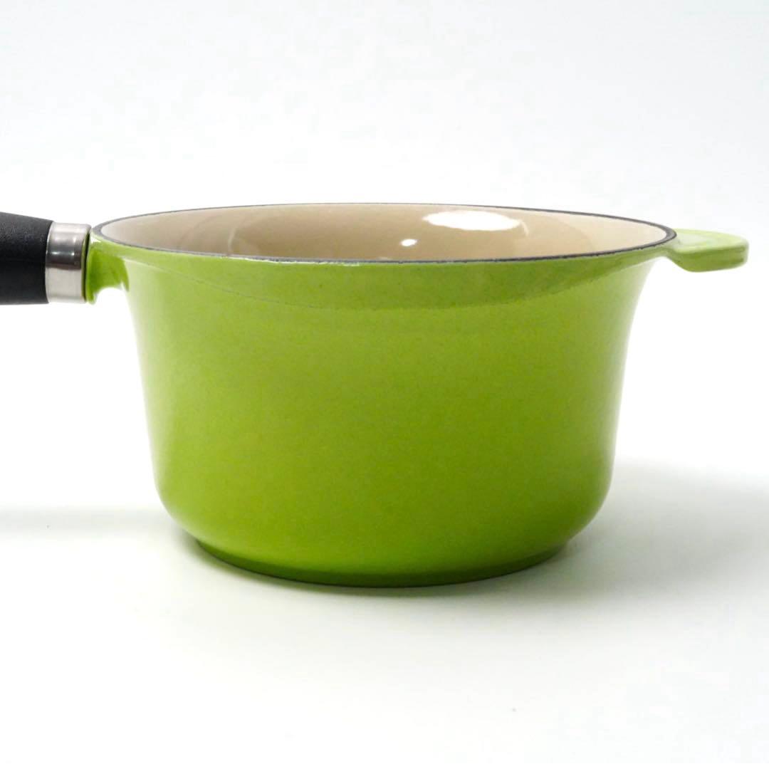 【美品】LE CREUSET　ソースパン　フルーツグリーン　16cm
