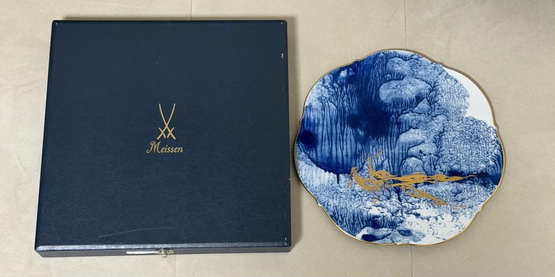 箱•説明書付マイセン Meissen イヤープレート 1994年　公園の風景