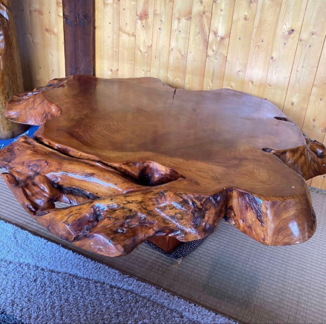 天然木 欅 無垢 一枚板 座卓 テーブル 和室 和モダン けやき 木製家具