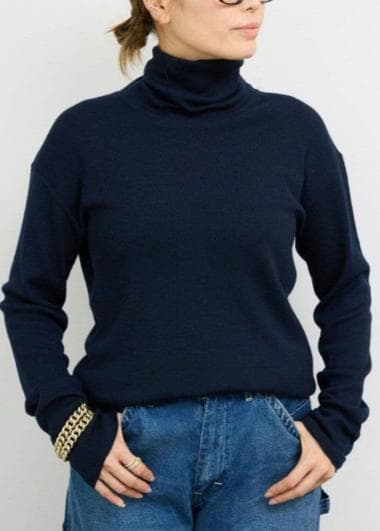 【極美品】 ✨アパルトモン jersey タートルネック リブニット ★指抜き★