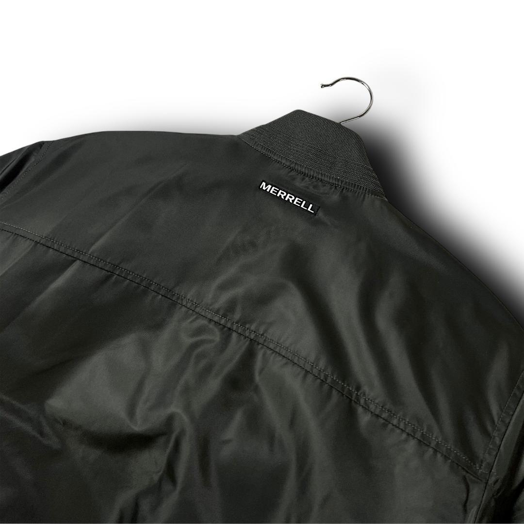 L メレル 裏地キルティング ボンバージャケット MA-1 オリーブ系