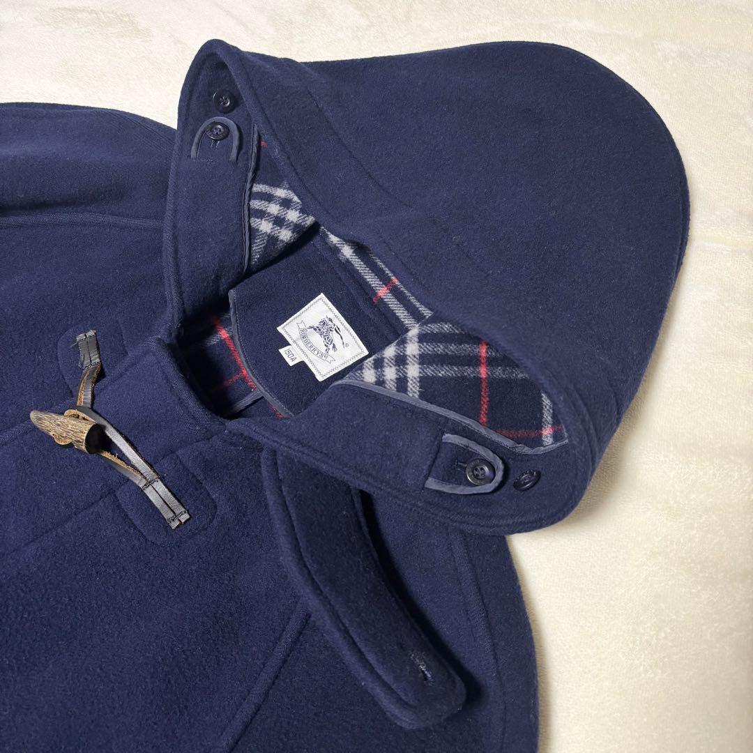 美品　バーバリー　ダッフルコート　ネイビー　チェック　キッズ　150 レディース