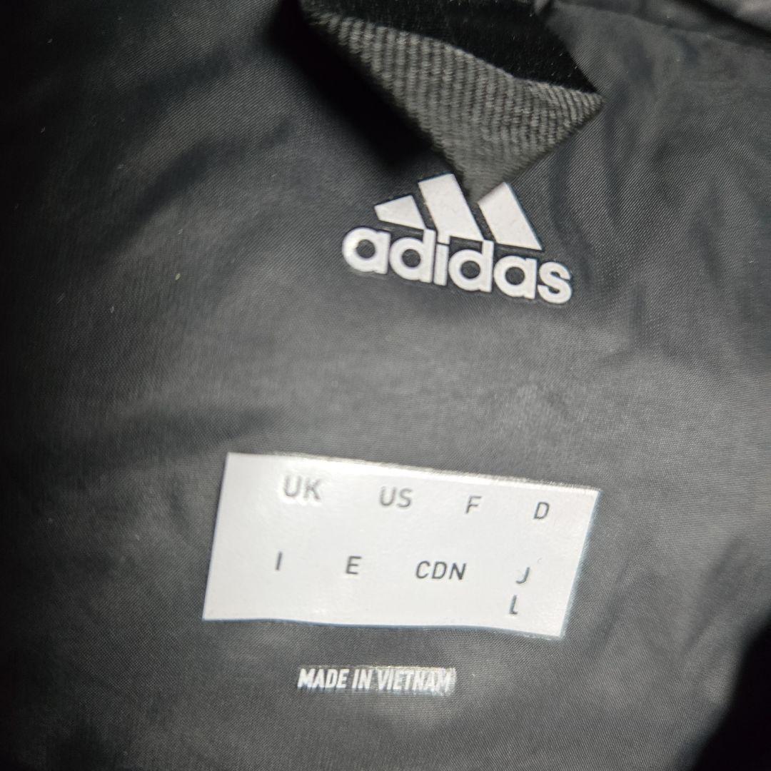 美品　adidas　ベンチコート　l　ダウンコート　ブラック　L　軽量　黒