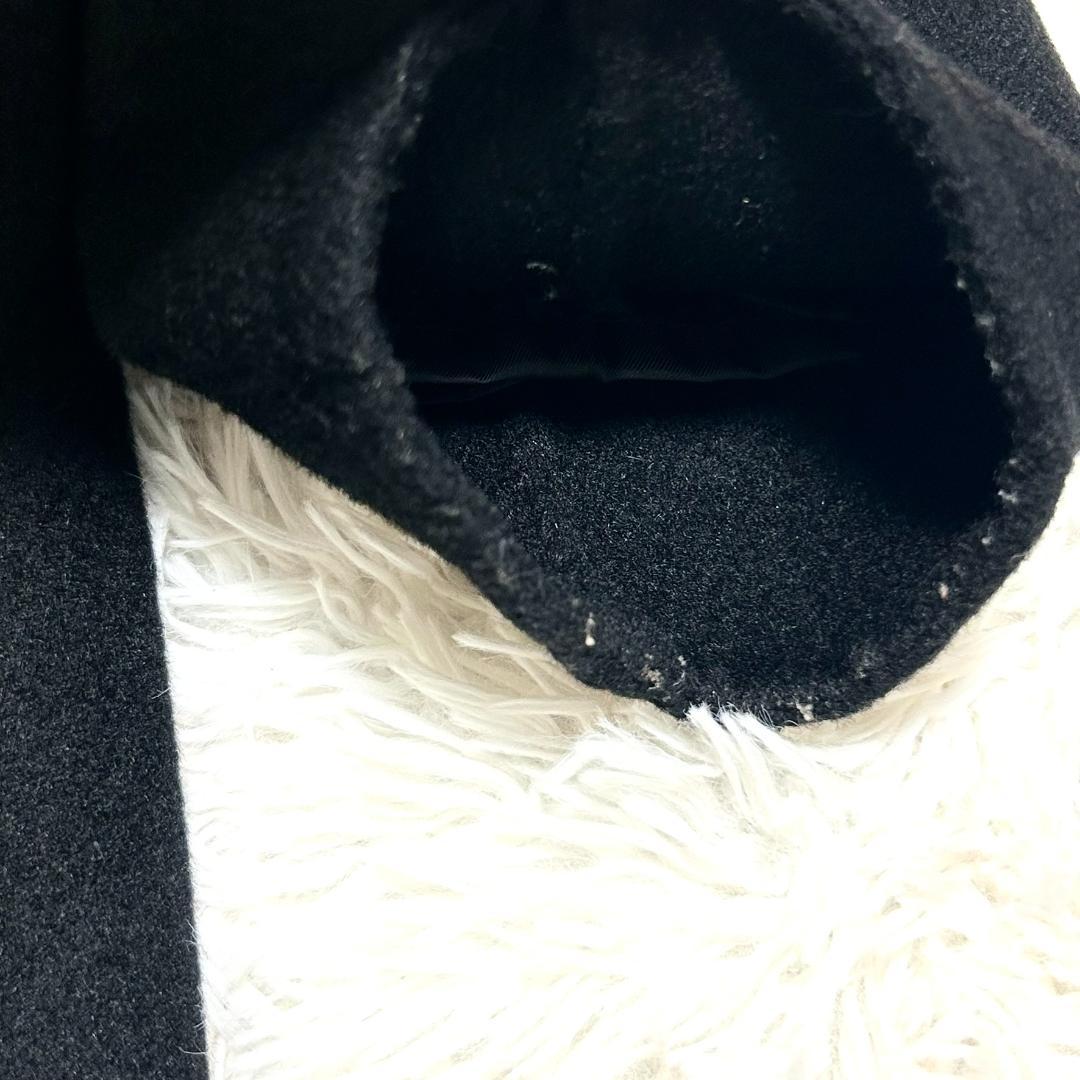 クロエ　コート　カシミヤ混　アシンメトリー　L　黒　トレンチコート　レディース