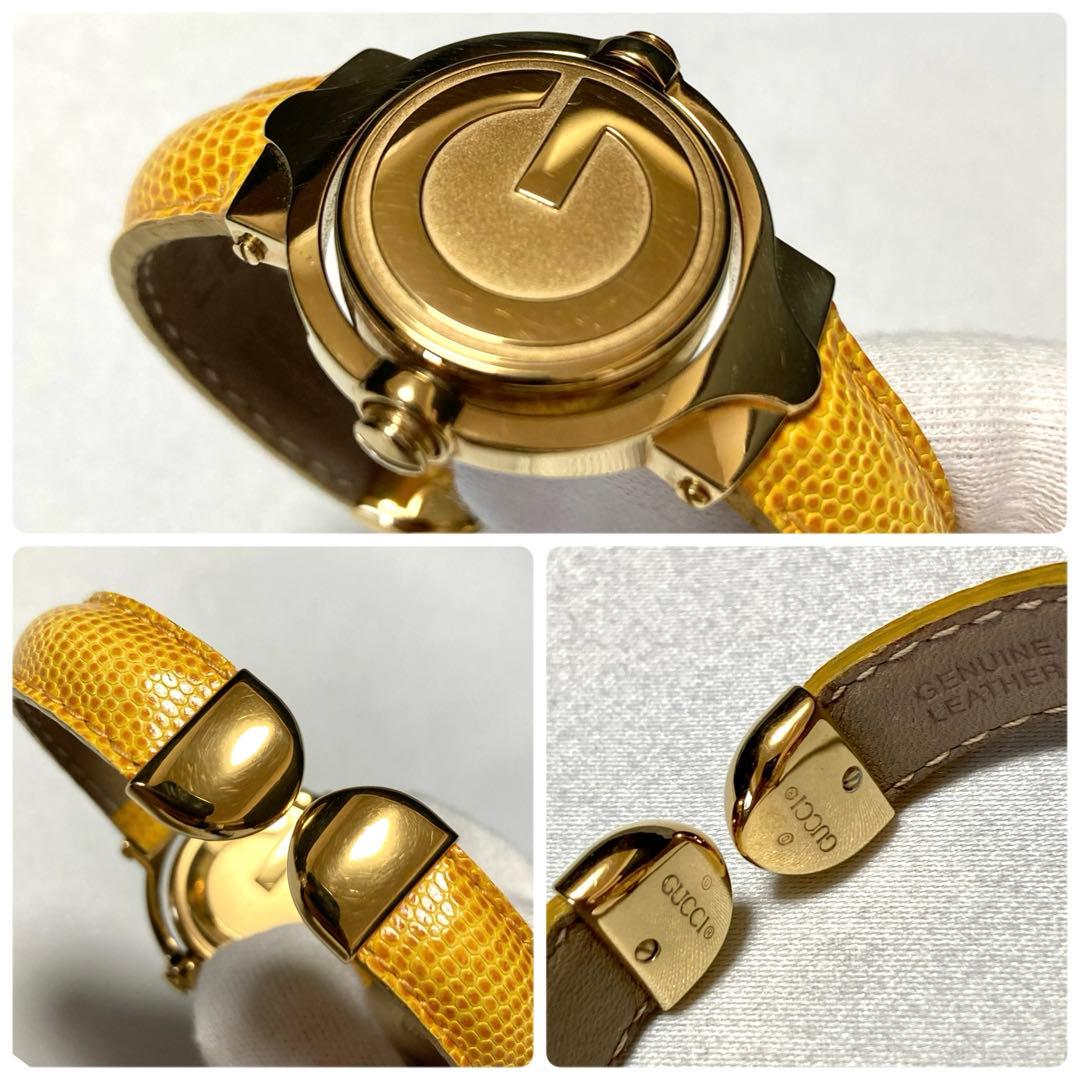 【新品電池/稼働/美品】グッチ 6600L ターンフェイス バングル 腕時計