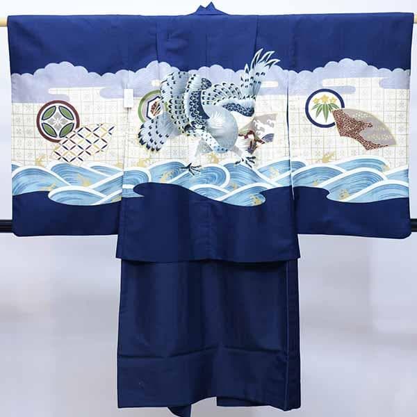 七五三 5歳 羽織 袴 着物フルセット 肩上有り腰上無し NO37695