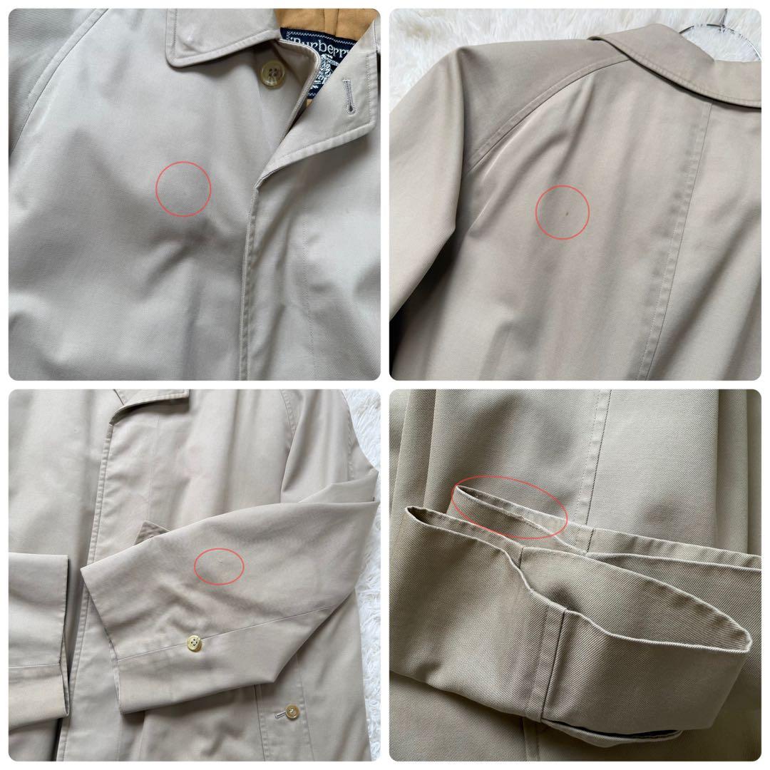 バーバリー ステンカラーコート ライナー付 ノバチェック 比翼 L ベージュ