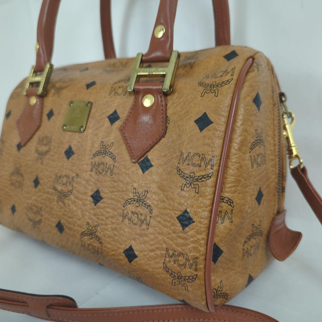 【良品】MCM エムシーエム ヴィセトス ショルダー ミニボストンバッグ