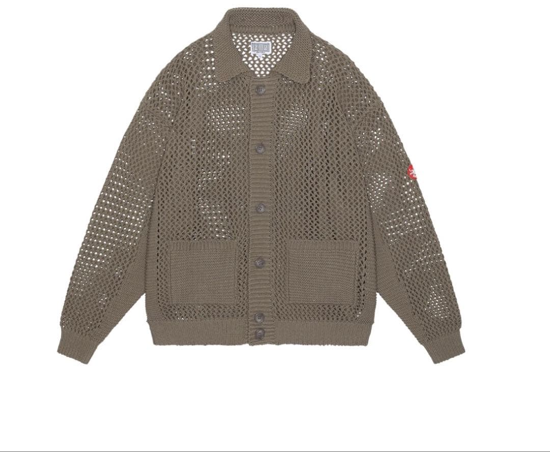 トップス cavempt c.e COLLARED MESH KNIT CARDIGAN
