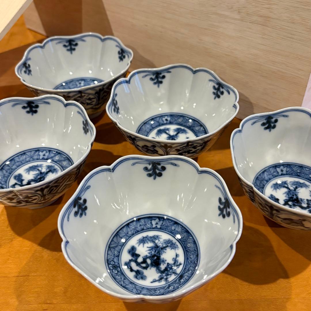 山本長左【宮内庁御用達】九谷焼小鉢 祥瑞手 5皿セット