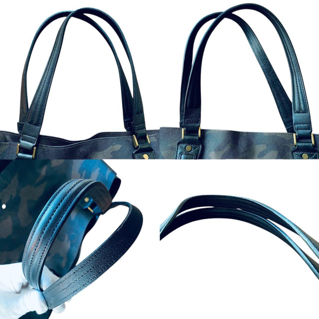 masterpiece マスターピース【美品】PVC＆レザー トートバッグ