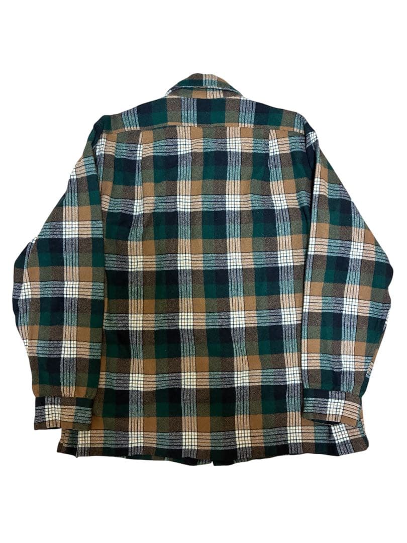 Pendleton ボードシャツ　70s オンブレ　シャドー　ブラウン　グリーン