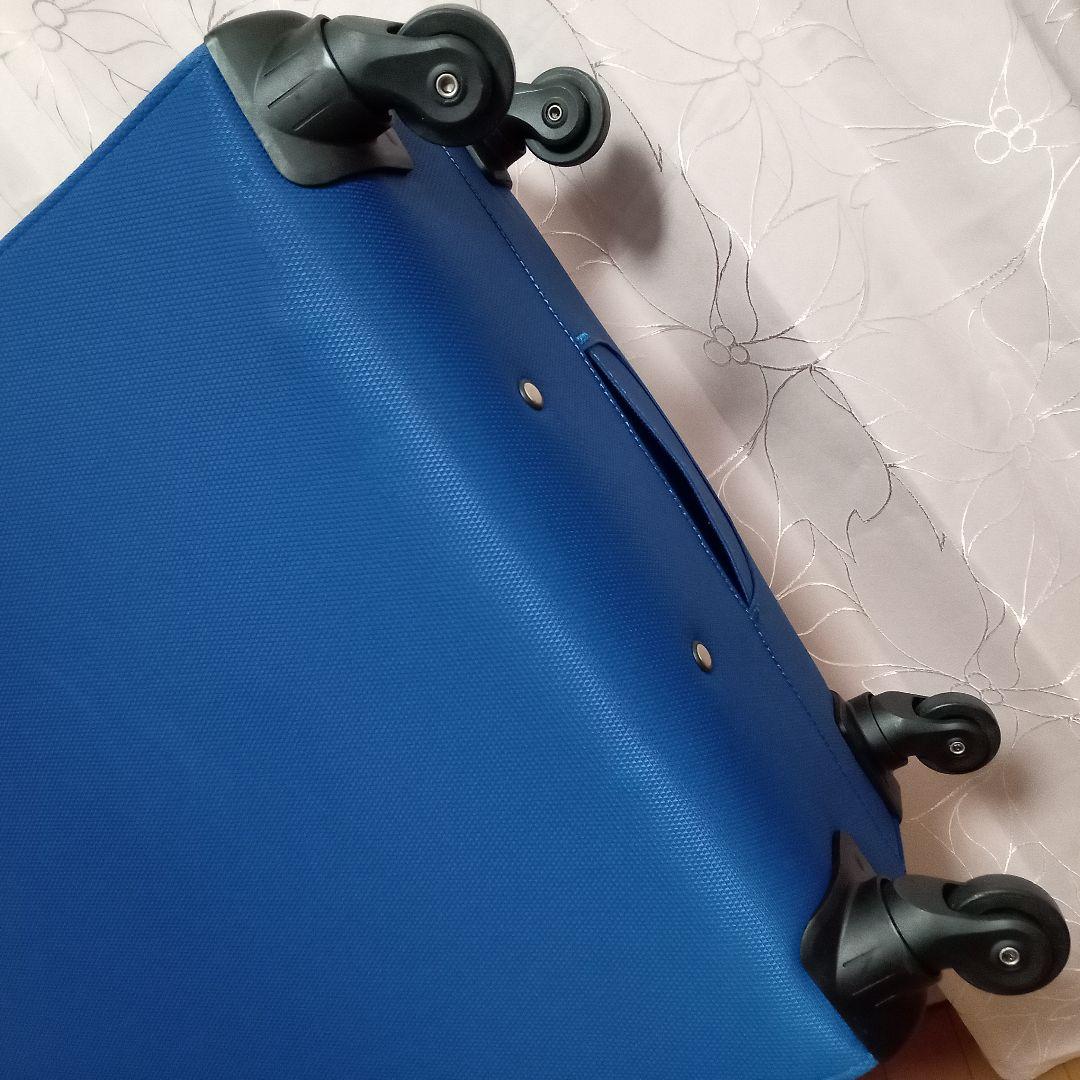 サムソナイト 大型 4輪 布製 スーツケース 青 黒 キャリーケース