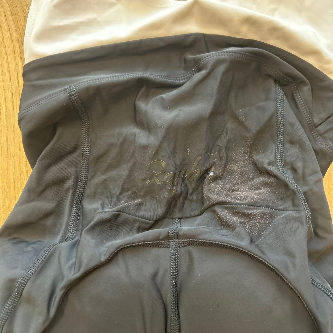 【中古品】Rapha ビブタイツ Sサイズ ホワイト/ブラック