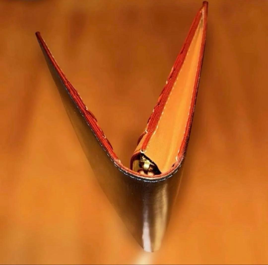 【未使用品】 GANZOブライドルレザー長財布　ネイビー