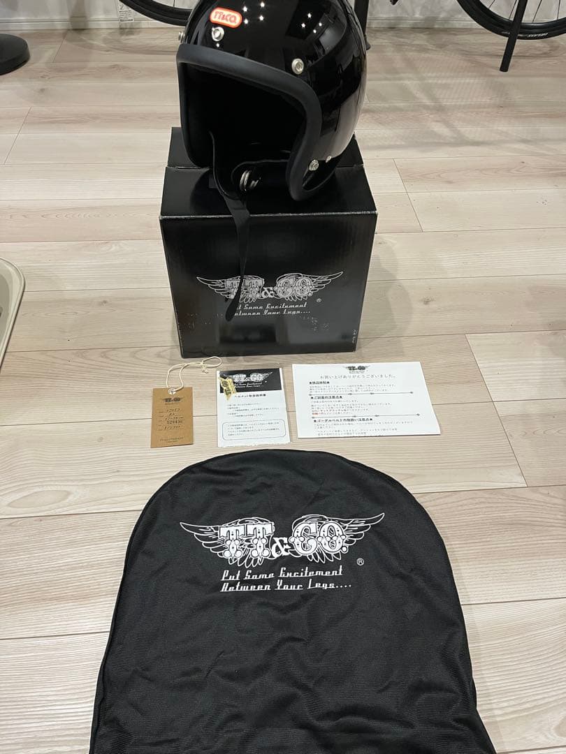 TT&CO スーパーマグナム スタンダード ブラック ジェットヘルメット 箱付き