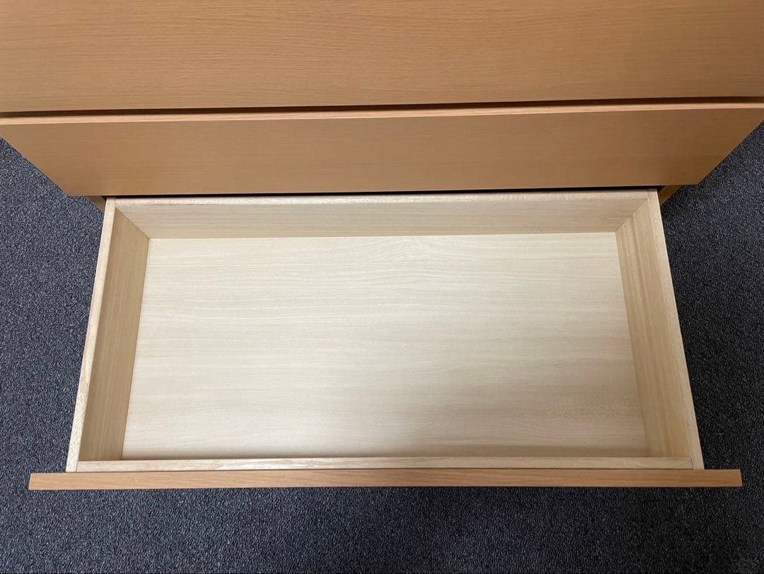 無印良品　オーク材チェスト6段ワイド　廃盤　幅800 mm ①