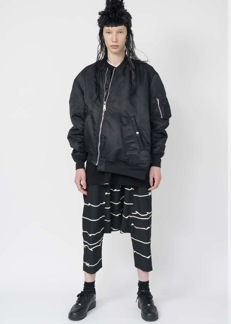 BLACK COMME des GARCONSナイロンツイル MA-1ジャケット