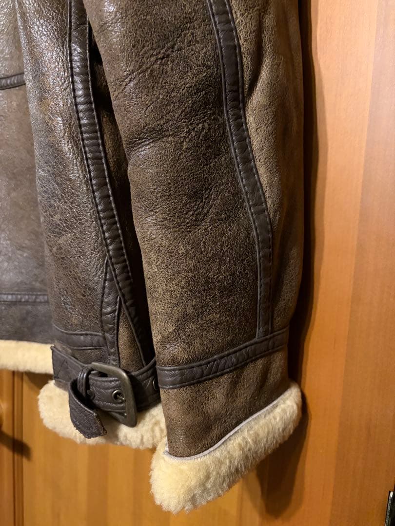 nico☆B-3 フライトジャケット　ミリタリー　ムートン　ボア　ブラウン