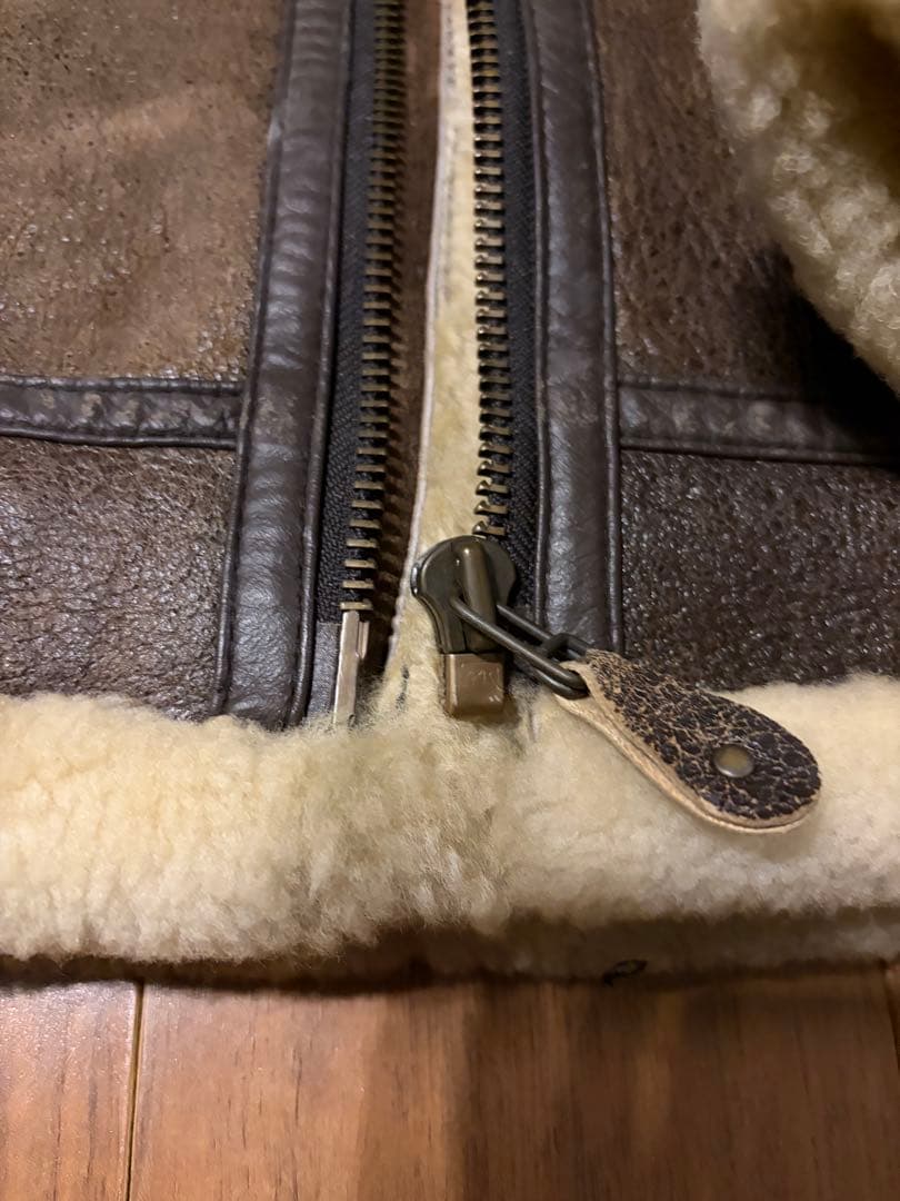 nico☆B-3 フライトジャケット　ミリタリー　ムートン　ボア　ブラウン