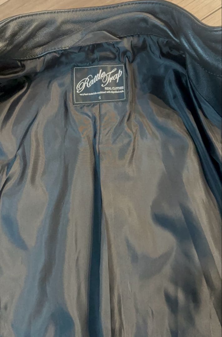 RattleTrap ブラックレザージャケットSサイズ　ライダース　羊革