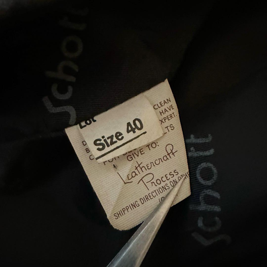 ✨Schott ショット 141 シングルレザーライダースジャケット 黒 40✨