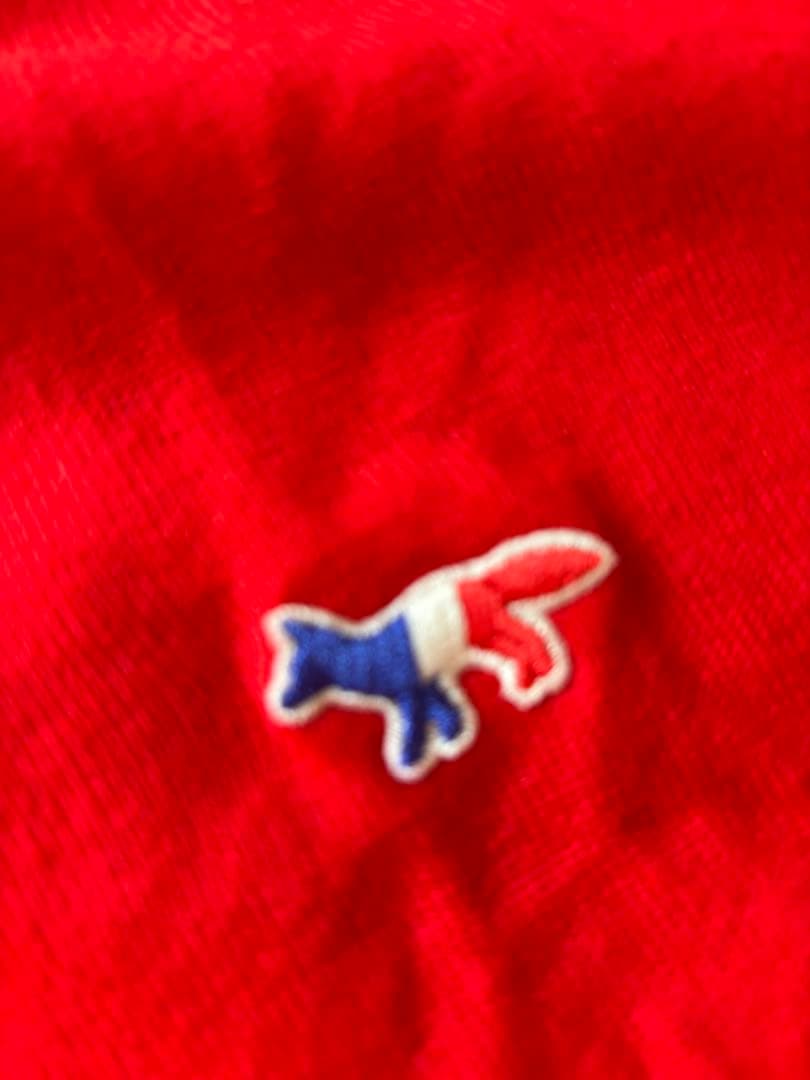 MAISON KITSUNÉ レッド カーディガン L