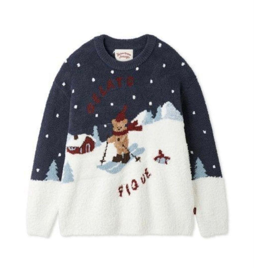 ジェラートピケ【限定品】スキーベアジャガードプルオーバー2点