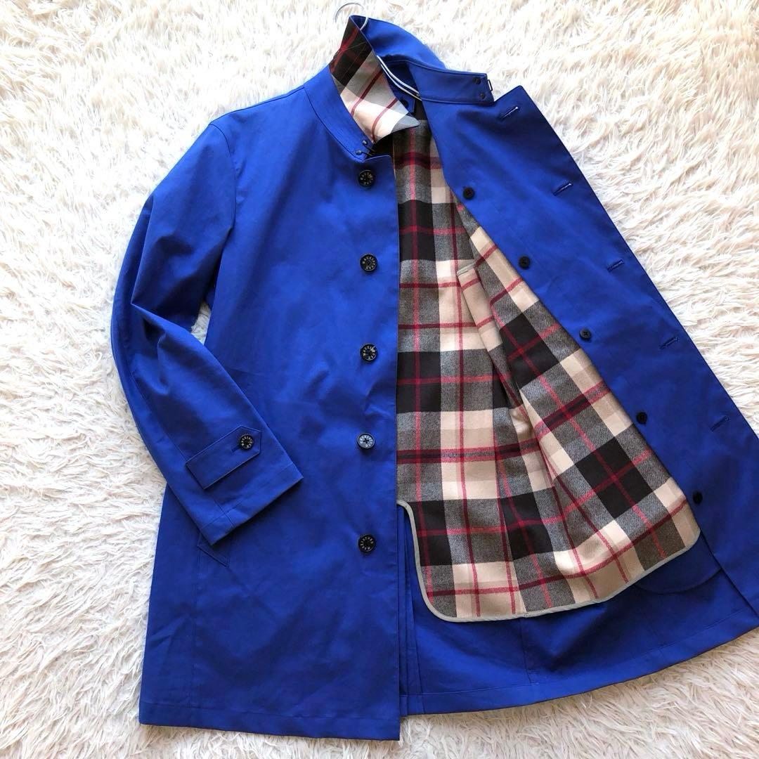 【美品】マッキントッシュロンドン　ゴム引きコート　ステンカラー　ライナー　撥水