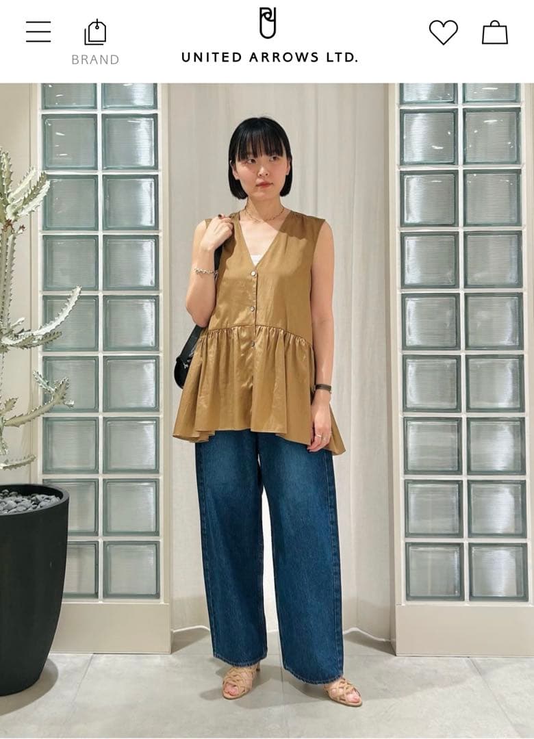 【別注】upper hights for conteタックデニムパンツ UN