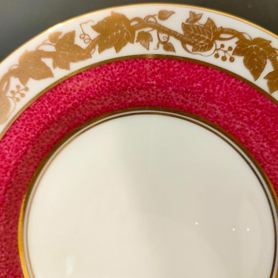 希少品★ウェッジウッド ホワイトホール パウダー 2客セット ルビー ゴールド