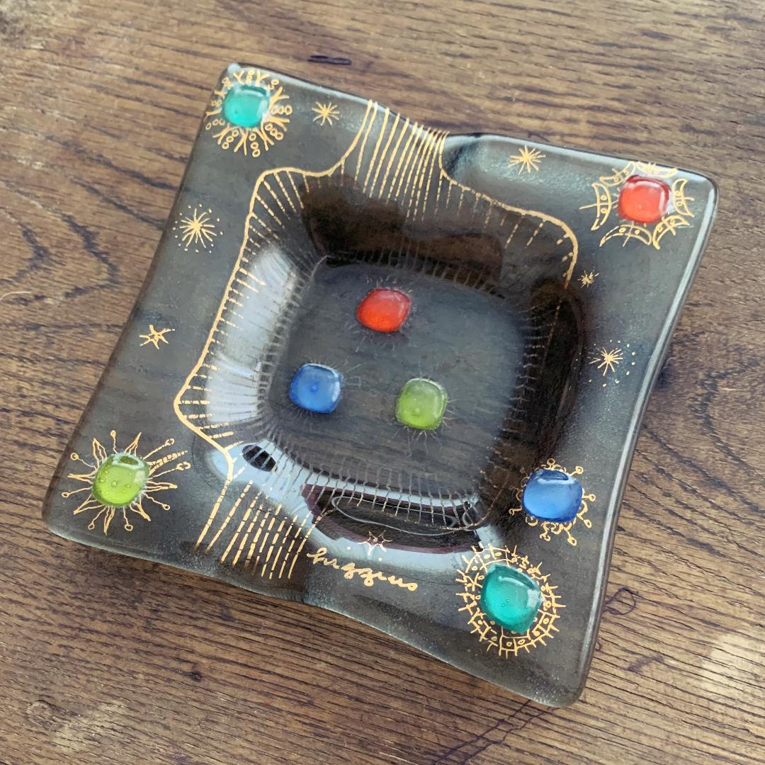 1960's Higgins　ヒギンズ　アートガラス　灰皿