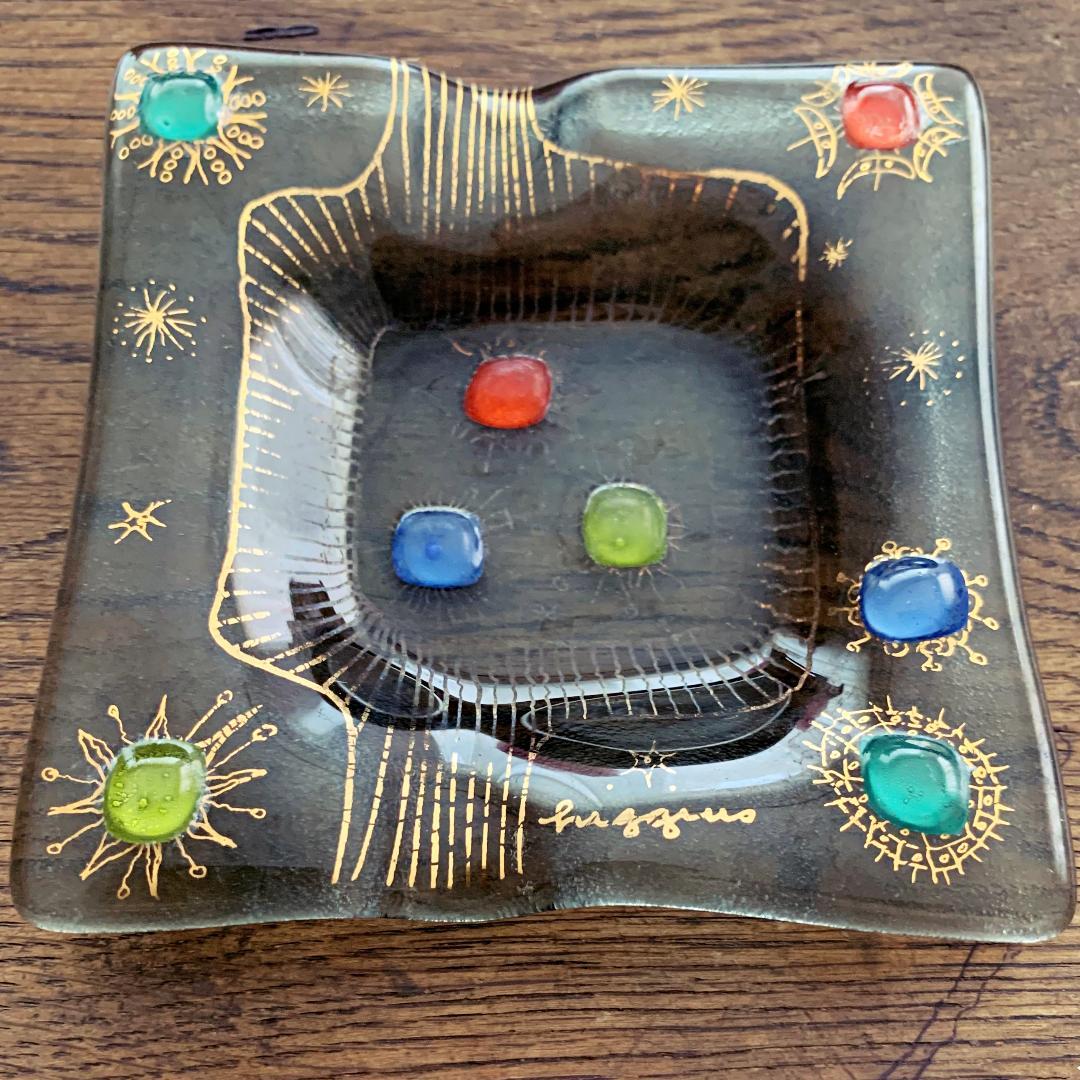 1960's Higgins　ヒギンズ　アートガラス　灰皿