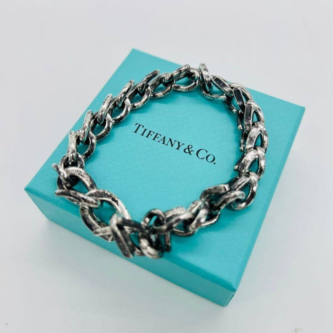 ティファニー　フォージ ミディアムリンク ブレスレット　シルバー 　いぶし仕上げ