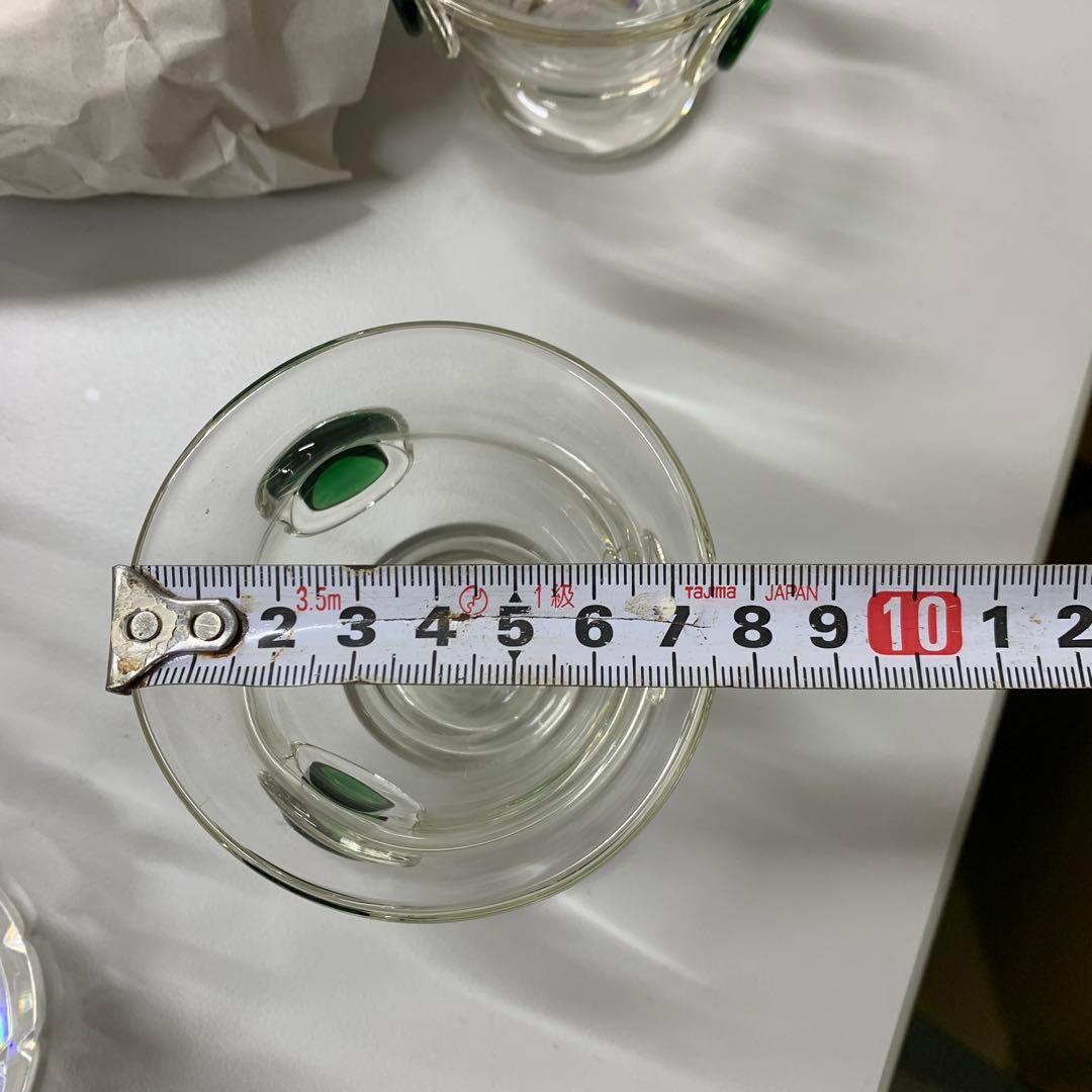 舩木　倭帆（ふなき　しずほ）　プラントグラス　グリーン　サイン入　ペアセット