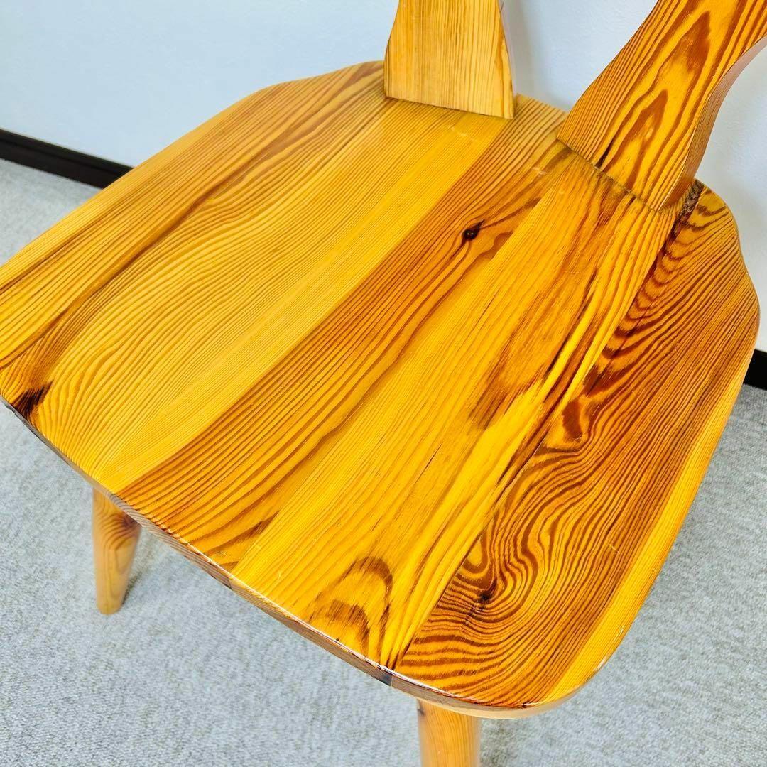 木製　ダイニングチェア　カントリー　無垢材　2脚セット　レトロ　デスクチェア