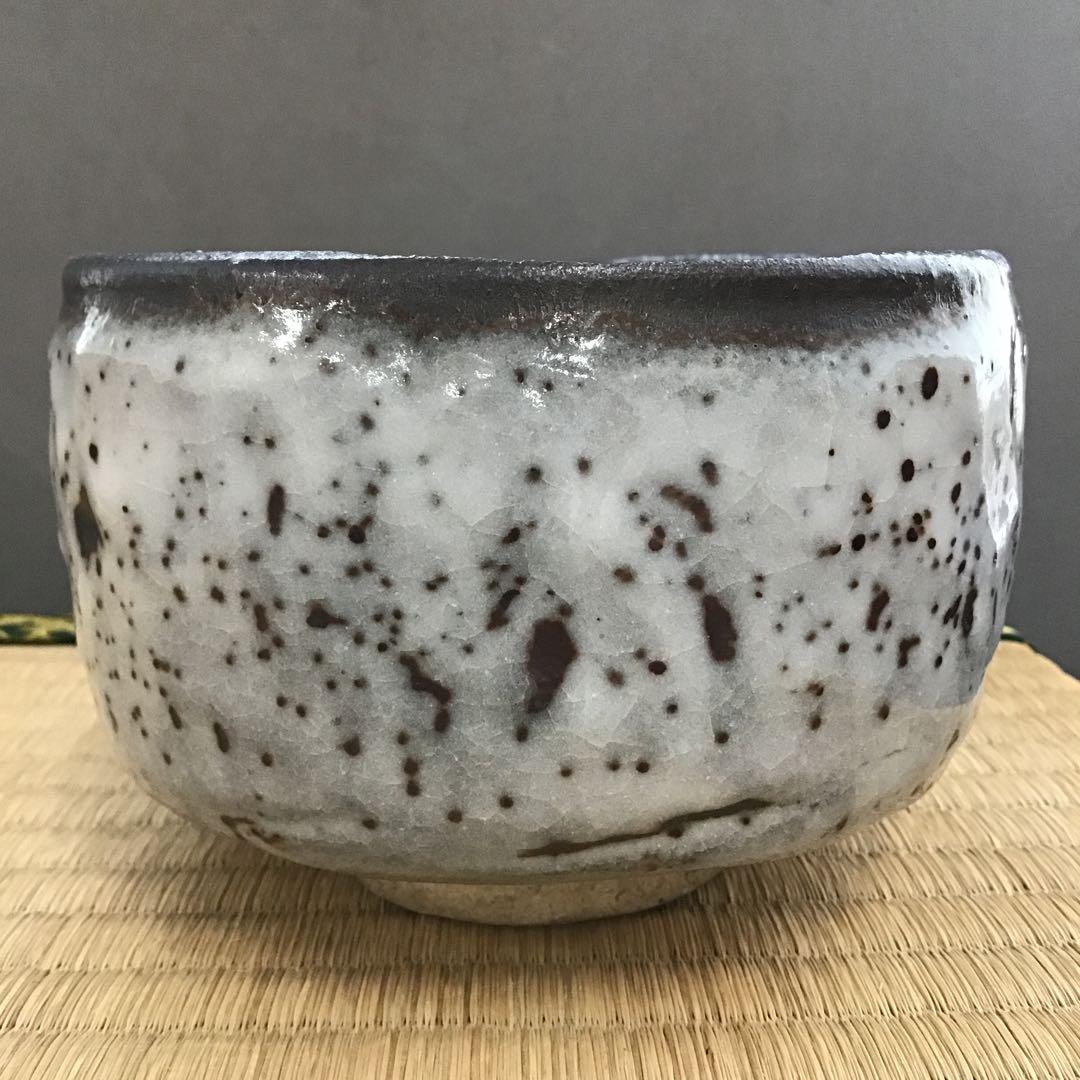 茶道具　鼠志野茶碗　洞窯十五世水野家康作　栞　共箱　N226CW