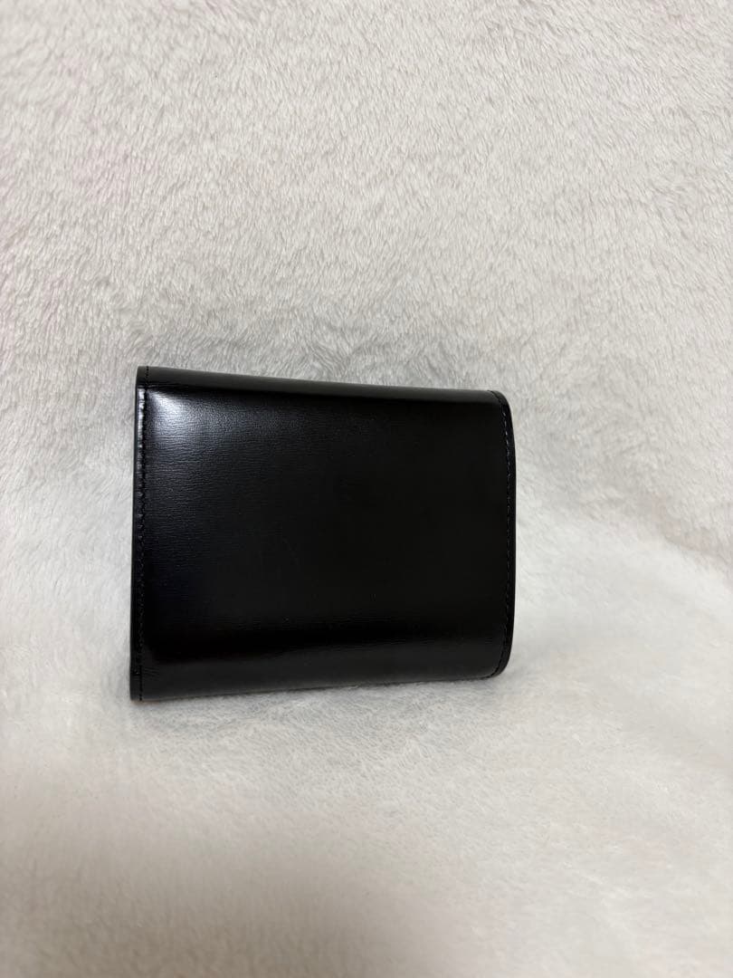 CELINE トリオンフ ブラックレザー三つ折り財布