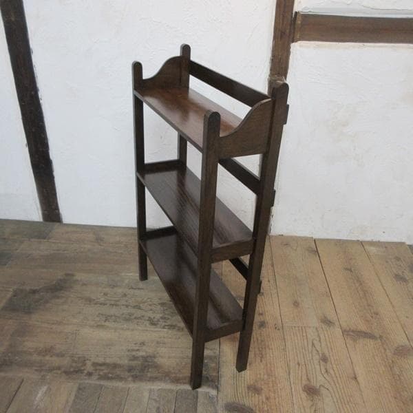 英国 アンティーク 家具 ブックシェルフ ブックケース 本棚 飾り棚 6705d