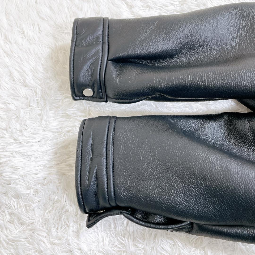 【美品】 ZARA 裏ボア フェイクレザー フライトジャケット B-3