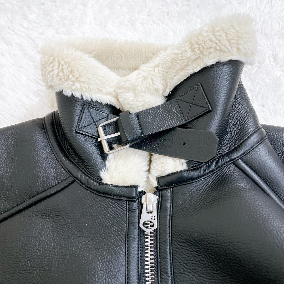 【美品】 ZARA 裏ボア フェイクレザー フライトジャケット B-3