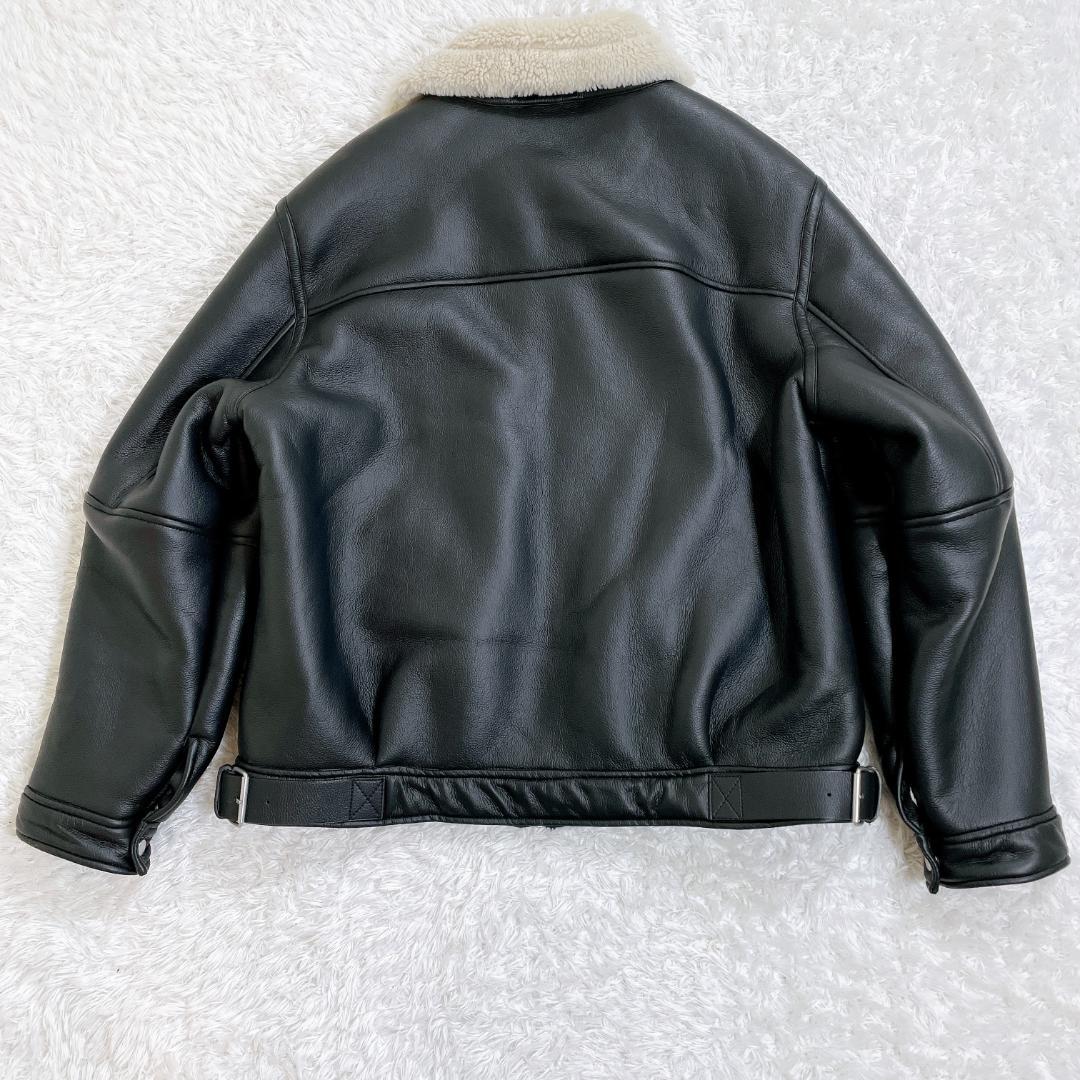 【美品】 ZARA 裏ボア フェイクレザー フライトジャケット B-3