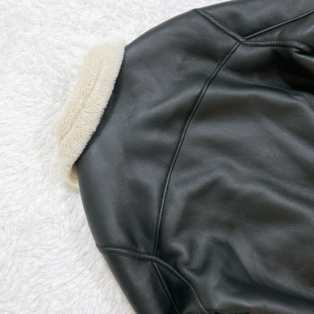 【美品】 ZARA 裏ボア フェイクレザー フライトジャケット B-3