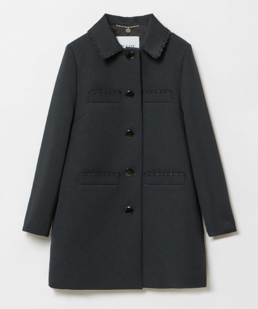 ルルウィルビー　トリプルクロスステンカラーコート　ブラック　アルアバイル