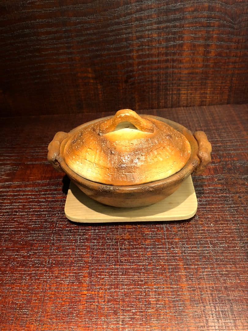 備前　火襷　目玉焼き器